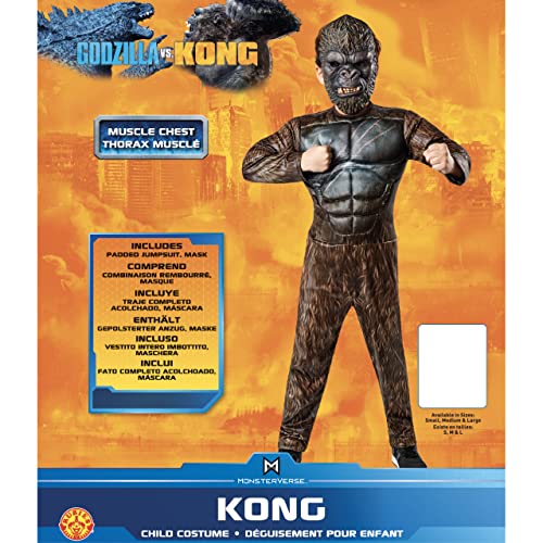 Rubies 702526 Godzilla Vs King Kong disfraz de lujo, para niños, como se muestra, S