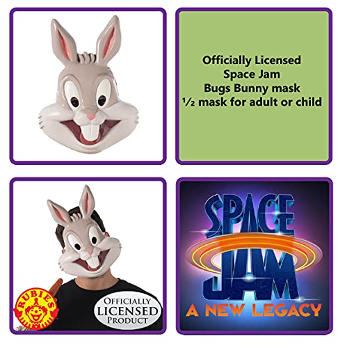 Rubie's Costume Space Jam 2: A New Legacy Bugs Bunny - Máscara de plástico, talla única