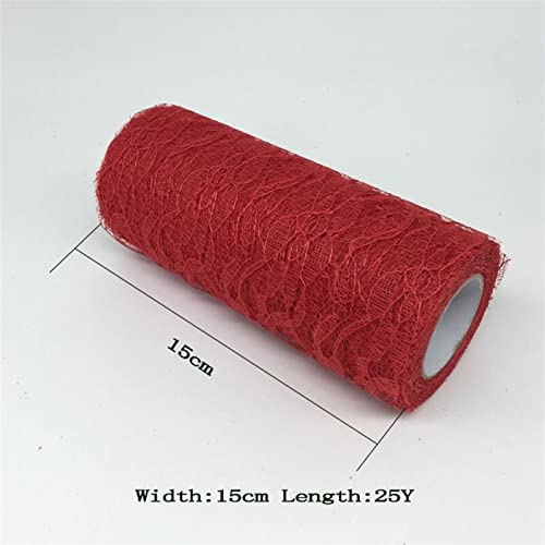 RUIXINLI 15 cm 10 Yards Tulle Roll Thole Lace Roll Teléfono de la Red for la Falda de Tutu for la Silla de la Boda de la Fiesta Mesa de Arco (Color : NA01 White, Size : Gratis)