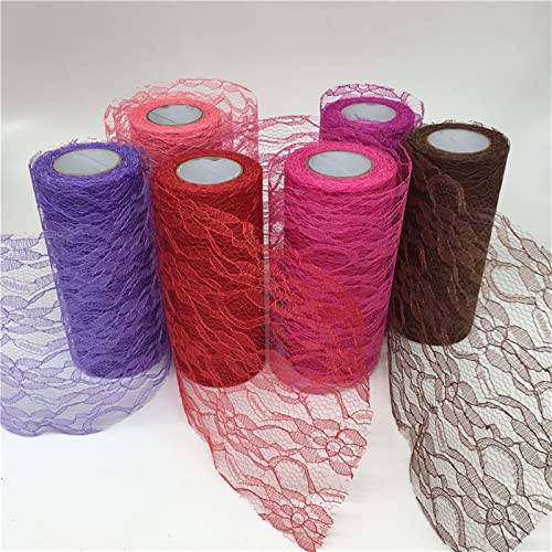 RUIXINLI 15 cm 10 Yards Tulle Roll Thole Lace Roll Teléfono de la Red for la Falda de Tutu for la Silla de la Boda de la Fiesta Mesa de Arco (Color : NA01 White, Size : Gratis)