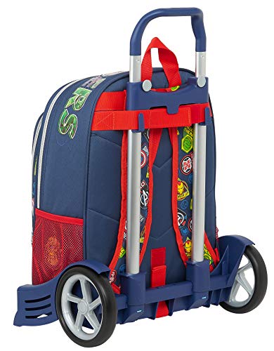 Safta Mochila 522 Espalda Ergonómica con Carro Evolution de Avengers Heroes Vs Thanos, 320x140x420mm, azul marino/multicolor, m (M860C)