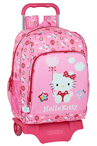 Safta Mochila Infantil con Carro 905 de Hello Kitty Balloon, 330x420x140mm