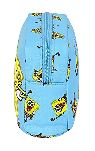 Safta Porta Desayunos Termo Térmica de Bob Esponja Positive Vibes, 215x65x120 mm, Azul Claro/Amarillo