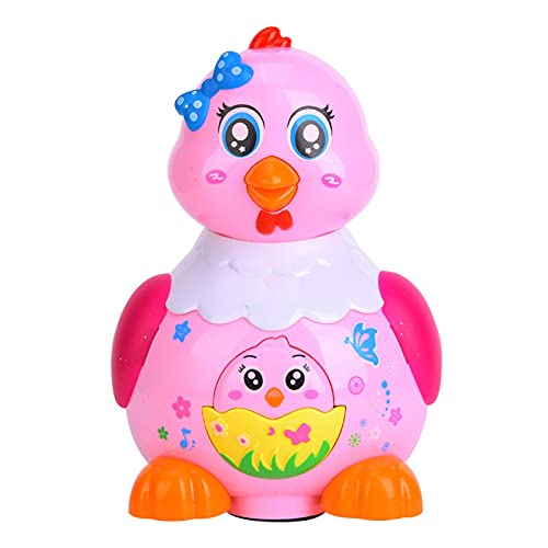 SALUTUY Juguete electrónico Juguete para niños La gallina Pone Huevos de Color Rosa para niños(Pink)