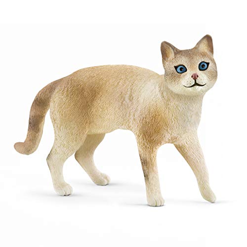 Schleich - Figura de Gato Europeo Siamois Farm World, 13932, Multicolor