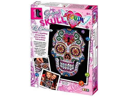 Sequin Art- Kit de Bricolaje para niños, Calavera, CREA Bello Arte Colorido con Lentejuelas, Multicolor (5013-1613)