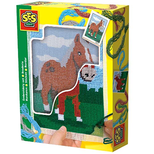 SES Creative- Caballo para Bordar para niños SES, Multicolor (00867)