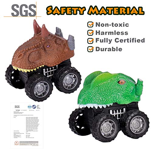 SHANNA Juguete Dinosaurio, Dinosaurio Coche Figuras Dinosaurios Juego Educativo Dinosaurios con tapete para Juego Dinosaurios para niños niñas, cumpleaños (Juego Coches Dinosaurios)