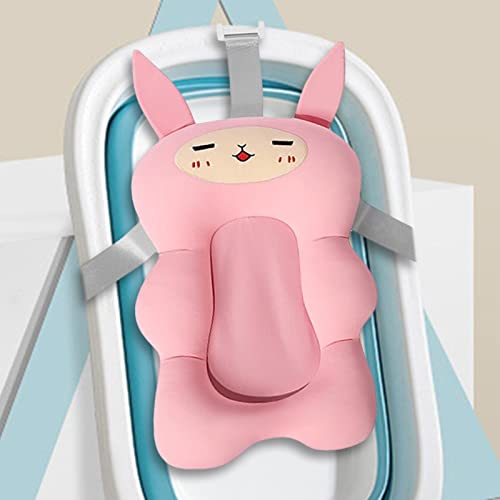 Sharplace Cama de baño Suave para bebés, Alfombrilla Antideslizante portátil para Ducha de Seguridad para bebés, Asiento de Soporte para baño, Cojín para bañera - Rosado