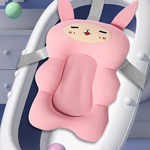 Sharplace Cama de baño Suave para bebés, Alfombrilla Antideslizante portátil para Ducha de Seguridad para bebés, Asiento de Soporte para baño, Cojín para bañera - Rosado