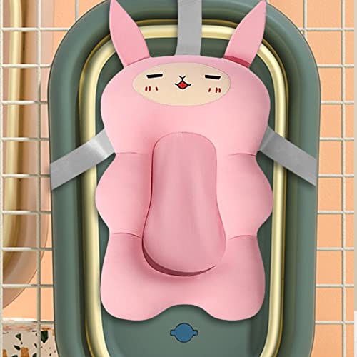 Sharplace Cama de baño Suave para bebés, Alfombrilla Antideslizante portátil para Ducha de Seguridad para bebés, Asiento de Soporte para baño, Cojín para bañera - Rosado