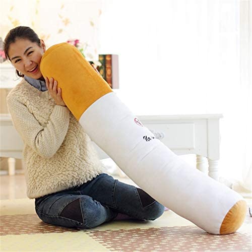 SHENJINGLI Lindas almohadas creativas de simulación de cigarrillos de humo de peluche para niños, dormitorios, sofás, coches, novias. (Color: A, tamaño: 80 cm)