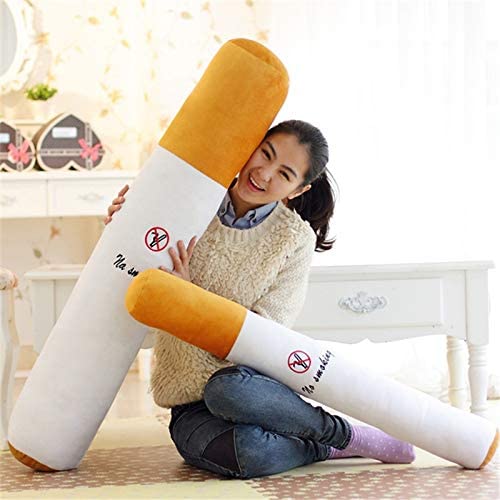 SHENJINGLI Lindas almohadas creativas de simulación de cigarrillos de humo de peluche para niños, dormitorios, sofás, coches, novias. (Color: A, tamaño: 80 cm)