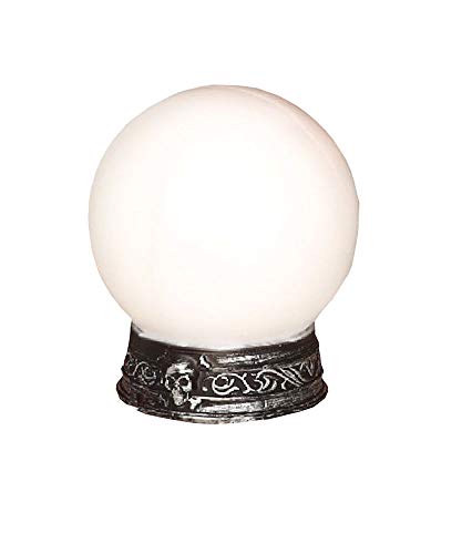 shoperama Bola de cristal mágica de 20 cm con pie y efectos de luz y sonido, adivinadora, mago, gitana, seherina