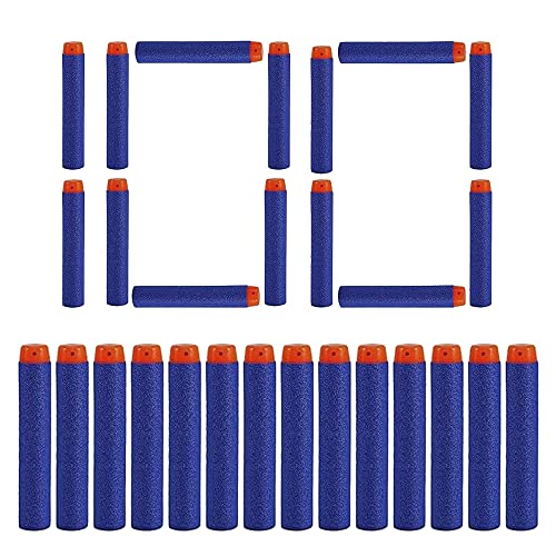 SHS-Yard 100 dardos para accesorios Nerf, 7,2 cm, para pistola de juguete N-Strike, Elite y X- Shot Blasters, color azul y naranja