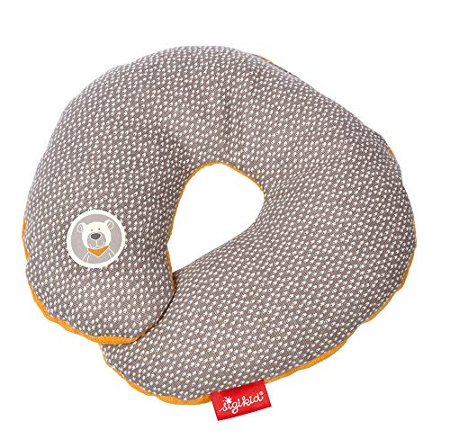 SIGIKID Almohada cervical HoniBoniBear con función de apoyo, para niños y niñas, recomendada a partir de 1 año, color marrón/gris, 39427