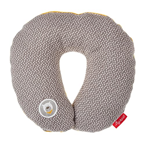 SIGIKID Almohada cervical HoniBoniBear con función de apoyo, para niños y niñas, recomendada a partir de 1 año, color marrón/gris, 39427