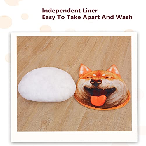 Simulación Creativa En 3D Shiba Inu Muñeco De Peluche Regalo De Cumpleaños Muñeco De Peluche con Máquina De Garras Cara Divertido Coche Sofá Respaldo Cojín Almohada