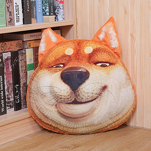 Simulación Creativa En 3D Shiba Inu Muñeco De Peluche Regalo De Cumpleaños Muñeco De Peluche con Máquina De Garras Cara Divertido Coche Sofá Respaldo Cojín Almohada