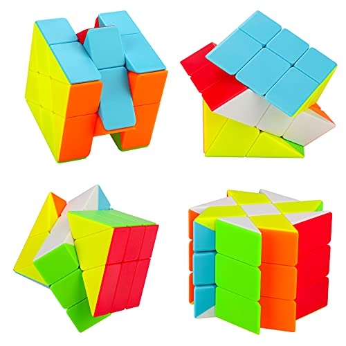 SISYS Speed Cube Fenghuolun Rompecabezas Cubo Mágico Liso Magic Puzzle Cube sin Pegatina Juguete Educativo para Niños y Adultos