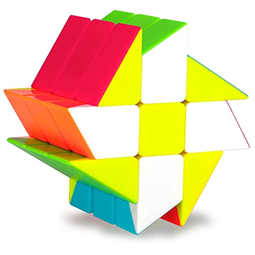 SISYS Speed Cube Fenghuolun Rompecabezas Cubo Mágico Liso Magic Puzzle Cube sin Pegatina Juguete Educativo para Niños y Adultos