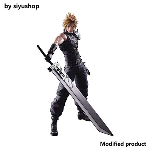 siyushop Final Fantasy Cloud Wlife Play Arts Kai Action Figure - Claude Action Figura - Equipado con Armas y Manos reemplazables - Alto 2 7cm (versión no Original)