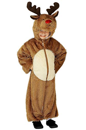 Smiffys Reindeer Costume Disfraz de reno, color marrón, Toddler-3-4 Years (BR30774T2)