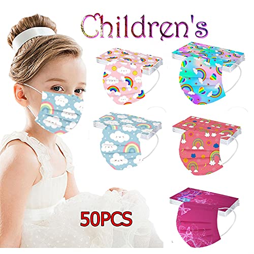 Sonnena 50PC Niños Infantiles Colores Desechable Tres Capa Surtidos,Dibujos Animados para Actividades Aire Libre,Patrón Navidad