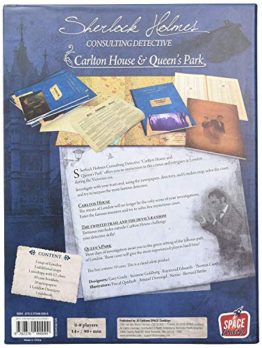 Space Cowboys SCSHCQ01US Carlton House & Queen's Park-Sherlock Holmes: Consulting Detective, Multicolor