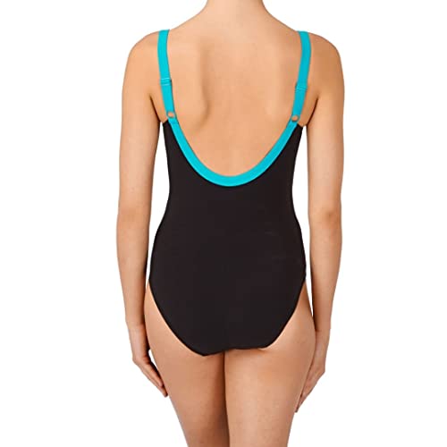 Speedo Sculpture Clear Glow Bañador, Mujer, Negro (Black/Adriatic Blue), 38