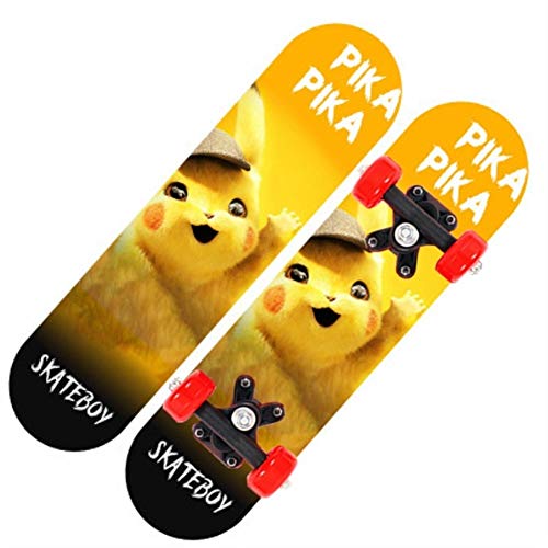 SSN Cóncavas Patinetas Patines Personalizados Longboard for los jóvenes Principiantes monopatín Cuatro Ruedas Doble Snubby Arce del patín (Color : E)