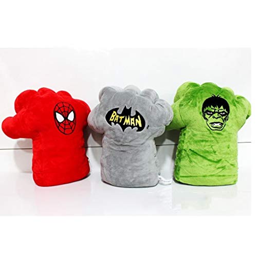 SSRS Niños de Dibujos Animados Spiderman Batman Guantes de Peluche Hulk Smash Guantes de Boxeo Super Man Spider Hero Juguete Niño Cumpleaños Navidad Divertido (Color : A)