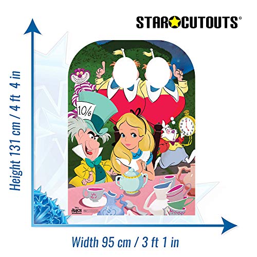 Star Cutouts Ltd Disney Alicia en el país de Las Maravillas Fiesta del té Infantil con Corte de cartón, Multicolor, 131 x 95 x 131 cm