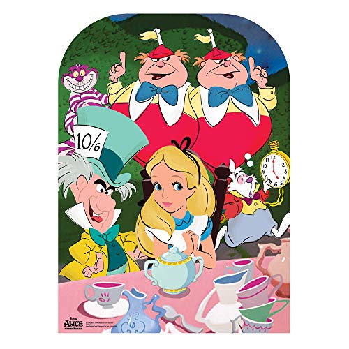 Star Cutouts Ltd Disney Alicia en el país de Las Maravillas Fiesta del té Infantil con Corte de cartón, Multicolor, 131 x 95 x 131 cm