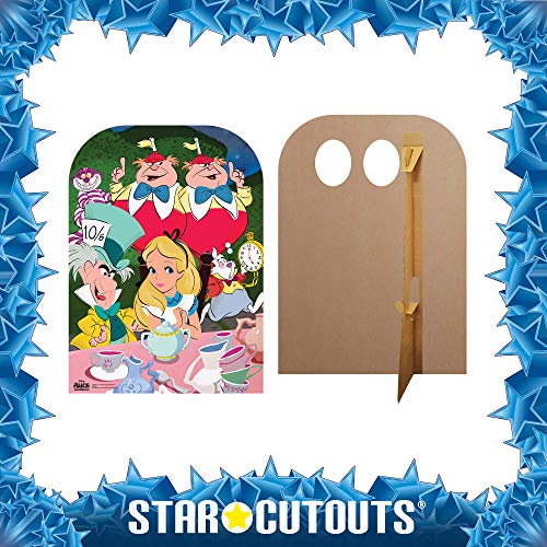 Star Cutouts Ltd Disney Alicia en el país de Las Maravillas Fiesta del té Infantil con Corte de cartón, Multicolor, 131 x 95 x 131 cm