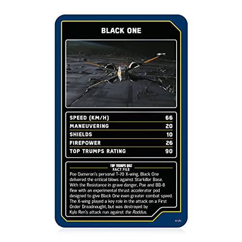 Star Wars Starships Top Trumps Juego de Cartas Especiales