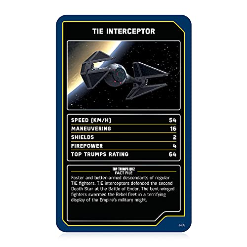 Star Wars Starships Top Trumps Juego de Cartas Especiales