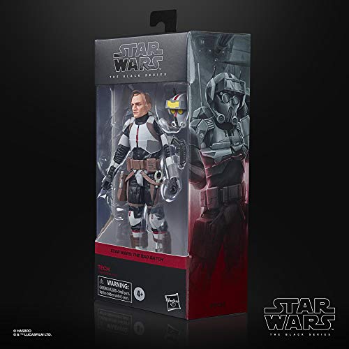 Star Wars The Black Series - Figura de Tech a Escala de 15 cm con Accesorios The Bad Batch - Edad: 4+