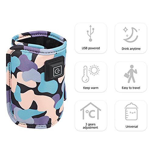 STOBOK Bolsa de Leche Bolsa CALENTADA Calentador USB Portátil Bebé Taza de Cálculo de La Taza de Viaje Calentador de La Taza de Viaje Recién Nacido Alimentación Almacenamiento Manga de