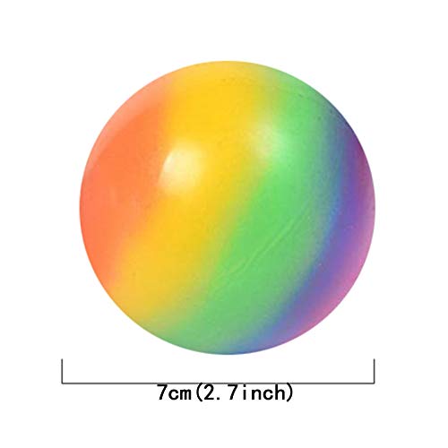 Stress Rainbow Ball, Anti-Stress Relief Ball, Fidget Toy para Adultos y Adolescentes, Alivie la ansiedad, Squishy Stress Relief Toy para niños, Colorful Squeeze Ball Juguete de descompresión