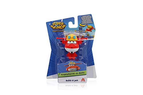 Super Wings EU730011 Transform-a-Bots Build-It Jett - Juego de construcción de Transform-a-Bots