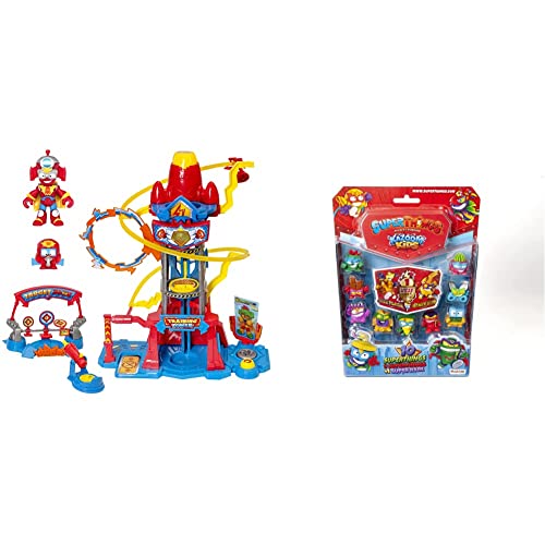 SUPERTHINGS Training Tower – Torre de Entrenamiento con Luces y Sonido, 1 y 1 Kazoom Kid Exclusivo. 3 Zonas de Entrenamiento + Kazoom Kids – Blíster 10