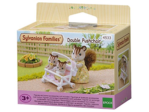 SYLVANIAN FAMILIES Toilet Set Mini muñecas y Accesorios, (Epoch para Imaginar 3563) + 4533 Carrito para Gemelos [Importado de Alemania]