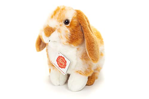 Teddy Hermann 93723 Liebre Conejo Aries Sentado marrón Claro / Blanco 20 cm, Peluche