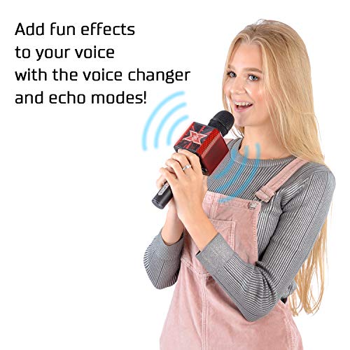 The X Factor- X Factor Karaoke - Altavoz con Bluetooth, Luces LED, Cambio de Eco y Voz XF2, Color Negro, L26.5cm x W8cm x D8cm / Box Size: H 27.5cm x D 8.5 (Toyrific TY6013)