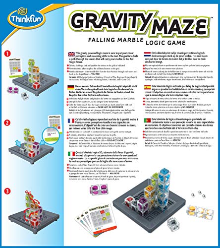 ThinkFun 763399, Gravity Maze, Juego de Habilidad, Juego de Logica, Edad Recomendada 8+, Juegos de Mesa