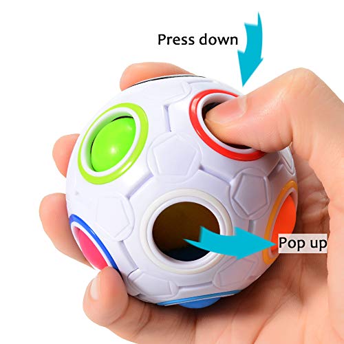 ThinkMax Magic Ball Rainbow , Rompecabezas 3D de Bolas de Juguete para niños (1 Piezas)