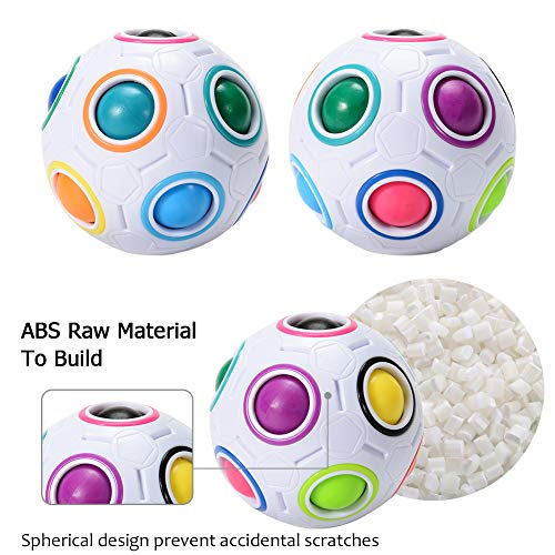 ThinkMax Magic Ball Rainbow , Rompecabezas 3D de Bolas de Juguete para niños (1 Piezas)