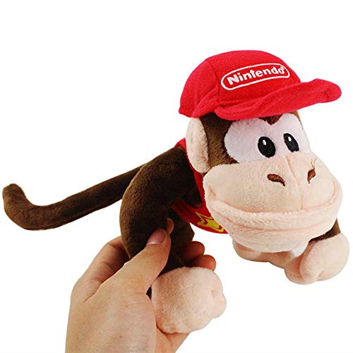 tianluo Peluches 2 Piezas 20-25 Cm Anime Super Mario Bros Mono Donkey Kong Diddy Kong Juguetes De Peluche Suaves Muñecos De Dibujos Animados Niños Regalos De Cumpleaños