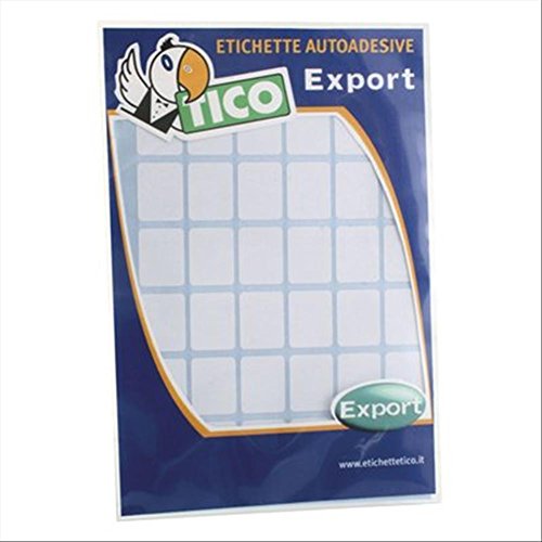 Tico España 418246 E-1610 Etiquetas A5 blancas adhesivas escribible 16x10 mm, sobre de 10 hojas